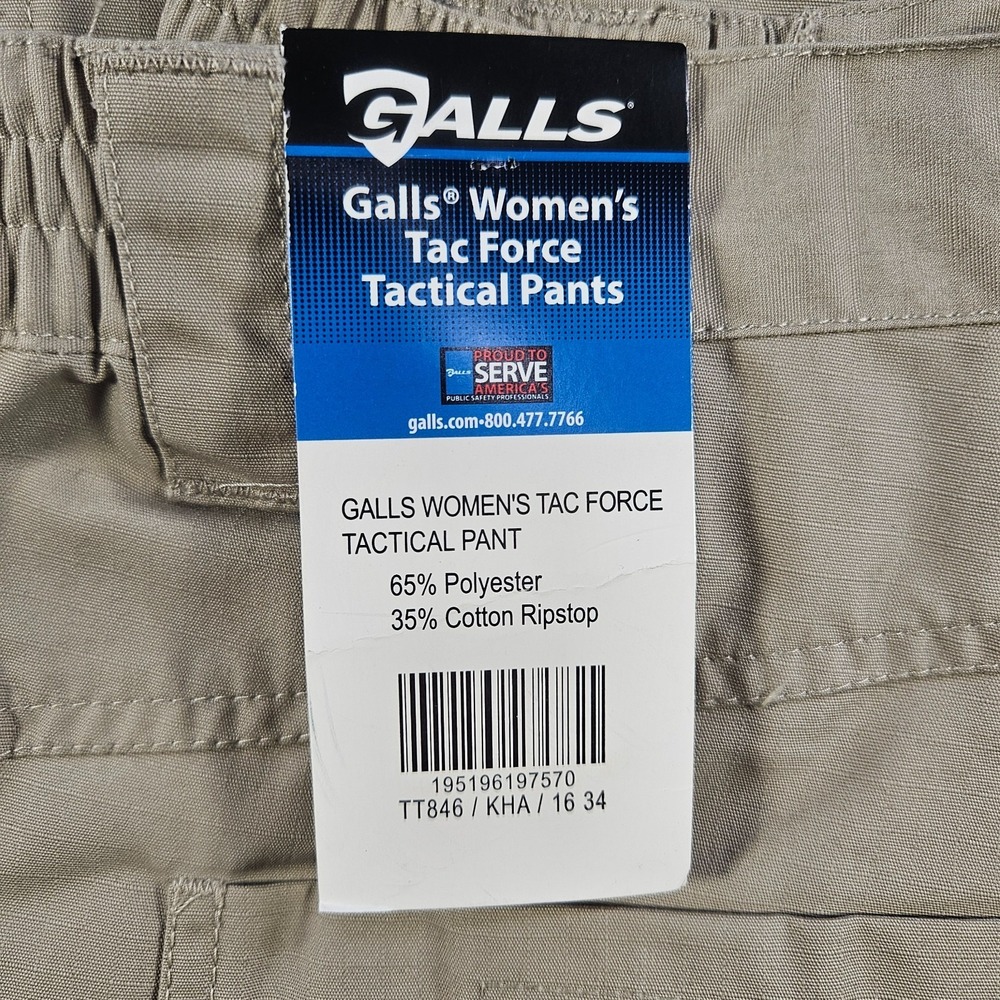 NEW GALLS Tac Force Tactical Pants Women Khaki Size 16 Inseam 34